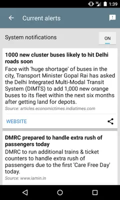 Delhi Public Transport android App screenshot 1