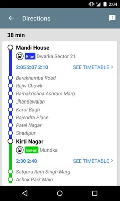 Delhi Public Transport android App screenshot 2