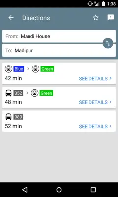 Delhi Public Transport android App screenshot 3